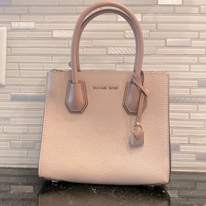Women's Pink Mercer Small Convertible Soft Leather Tote Bag